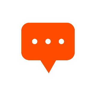 Orange Message Bubble Icon
